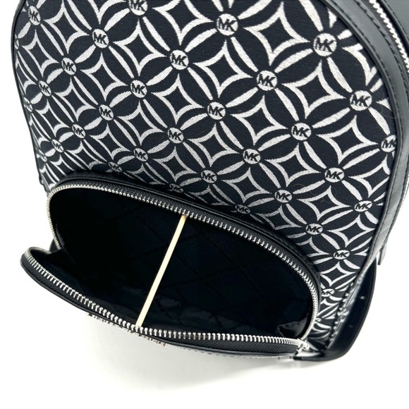 Michael Kors Medium Jaycee Backpack Black/Silver - Picture 11 of 13